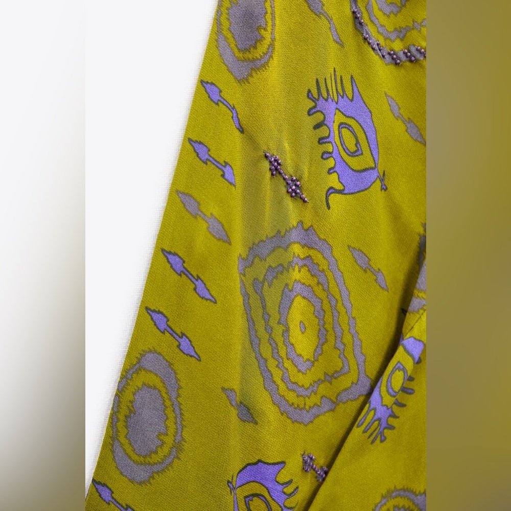 Zara Dress kaftan kimono midi maxi bohemian oversize beads prints summer - Picture 4 of 6